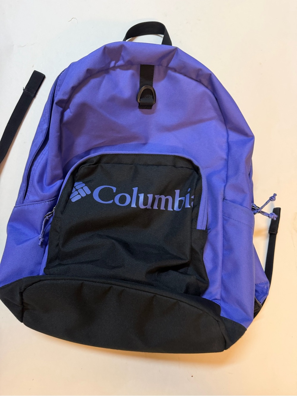 Columbia Purple Black Backpack School Travel Daypack Laptop Book Bag